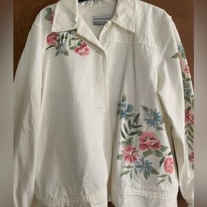Alfred Dunner Cream jacket with Floral Accents